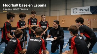 Floorball base en España colegios, clubes y cantera